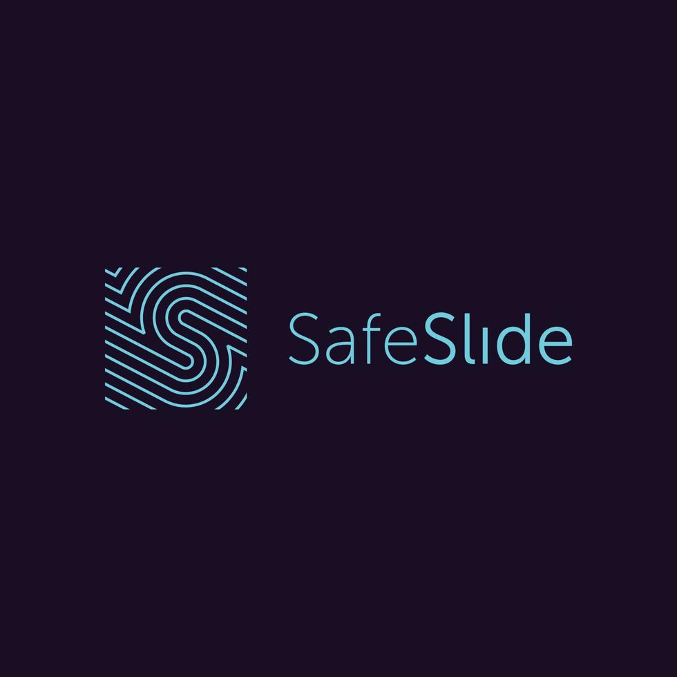 Safe Slide Logo Premium-Vektor vektor
