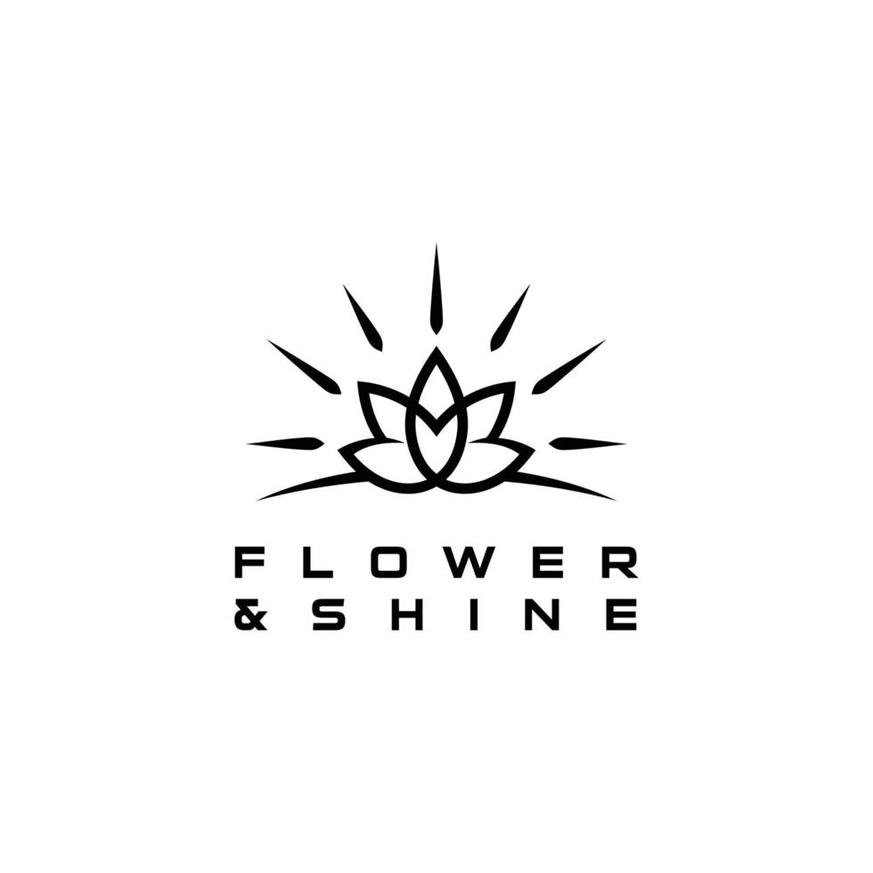 illustration logotyp vektorgrafik av blommor och glans, bra för skönhetslogotyper vektor