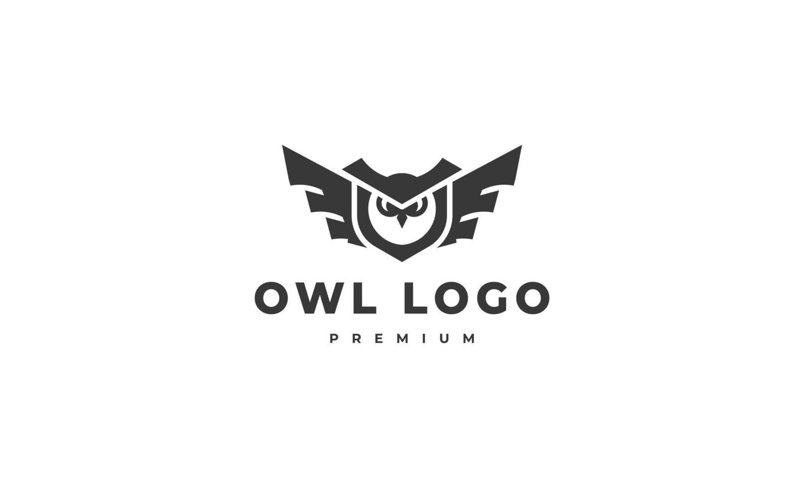 uggla flygande logotyp design vektor