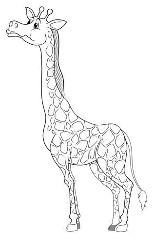 Gekritzeltiercharakter für Giraffe vektor