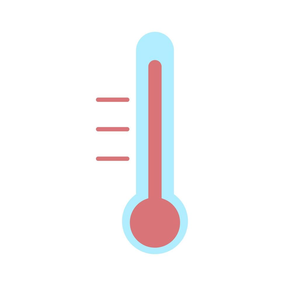 Thermometer messen. flaches Vektorsymbol für Temperatur isoliert vektor