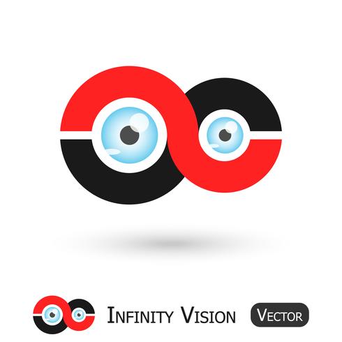 Infinity Vision (Infinity-Zeichen und Augapfel) vektor