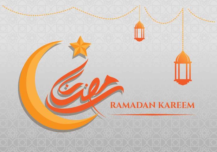 Ramadan Kareem Hälsningskort Bakgrund vektor