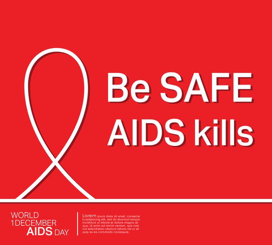AIDS-Farbbandplakat vektor