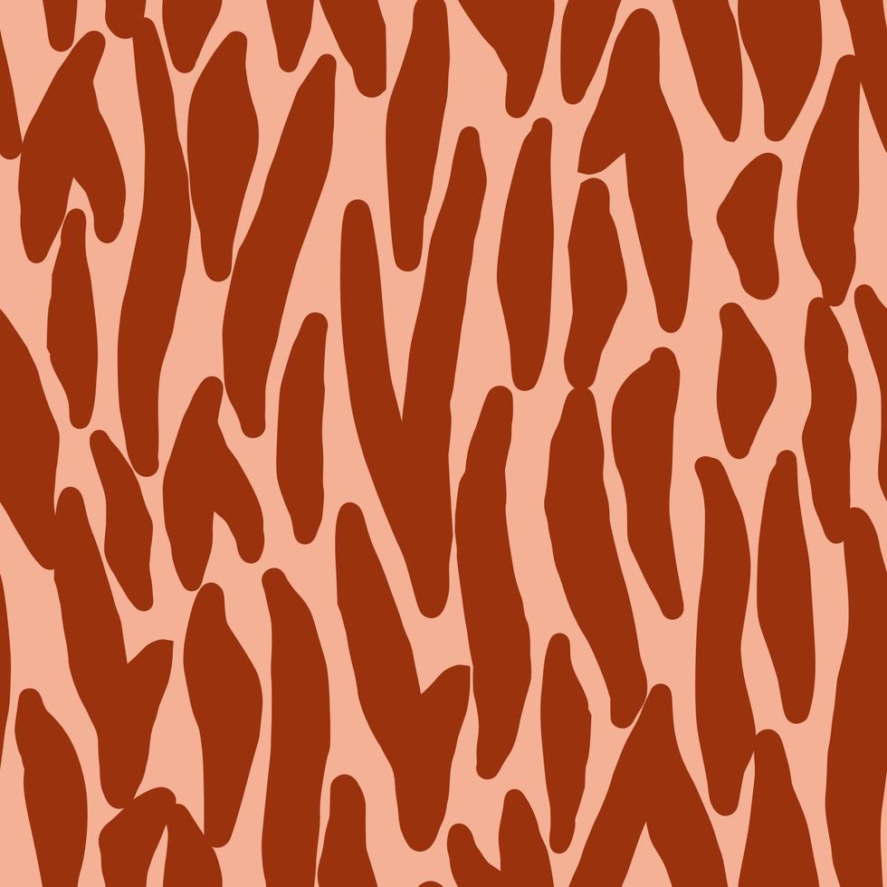 nahtlose Muster Tiger braune Farbe auf hellem Hintergrund. schönes handgezeichnetes texturtier für designstoff. abstrakte Zebra-Vorlage. dekorative linien für print safaril. vektor