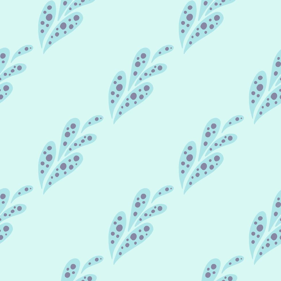 minimalistische pastellfarbenes nahtloses muster mit blau gefärbtem gurkenornament. Paisley-Hintergrund. vektor