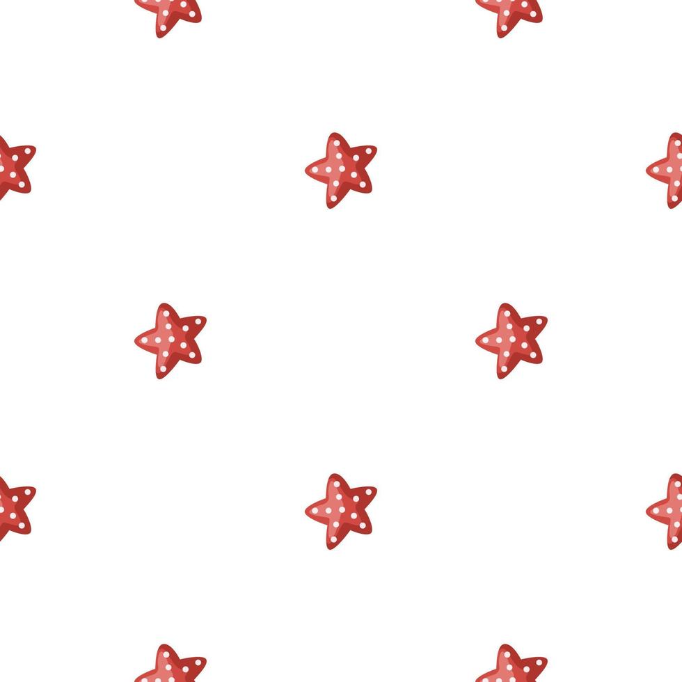 sömlösa mönster havsstjärna isolerad på vit bakgrund. marin sjöstjärna mallar för tyg. vektor