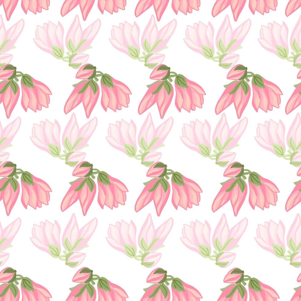 nahtloses muster der magnolie. romantische Blume background.vector Illustration. vektor