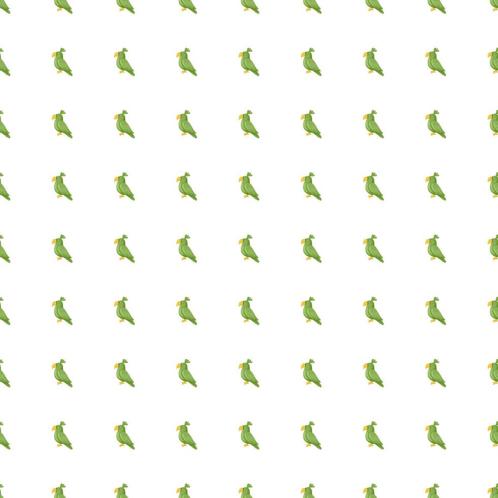 isoliertes nahtloses zoomuster mit kleinen grünen papageienformen. weißer Hintergrund. Gekritzel-Tierverzierung. vektor