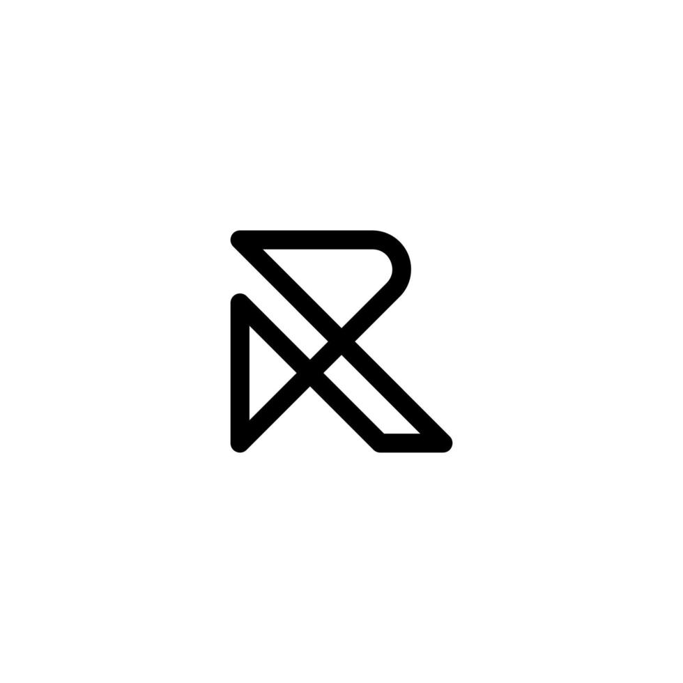 minimaler buchstabe r monogramm logo design vektor
