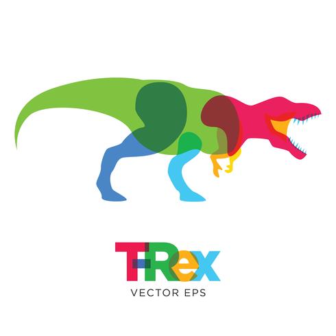 Kreativ Tyrannosaurus Rex Dinosaur Design, Vector eps 10