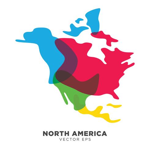 Kreativ Nordamerika Karta Vector, vektor eps 10