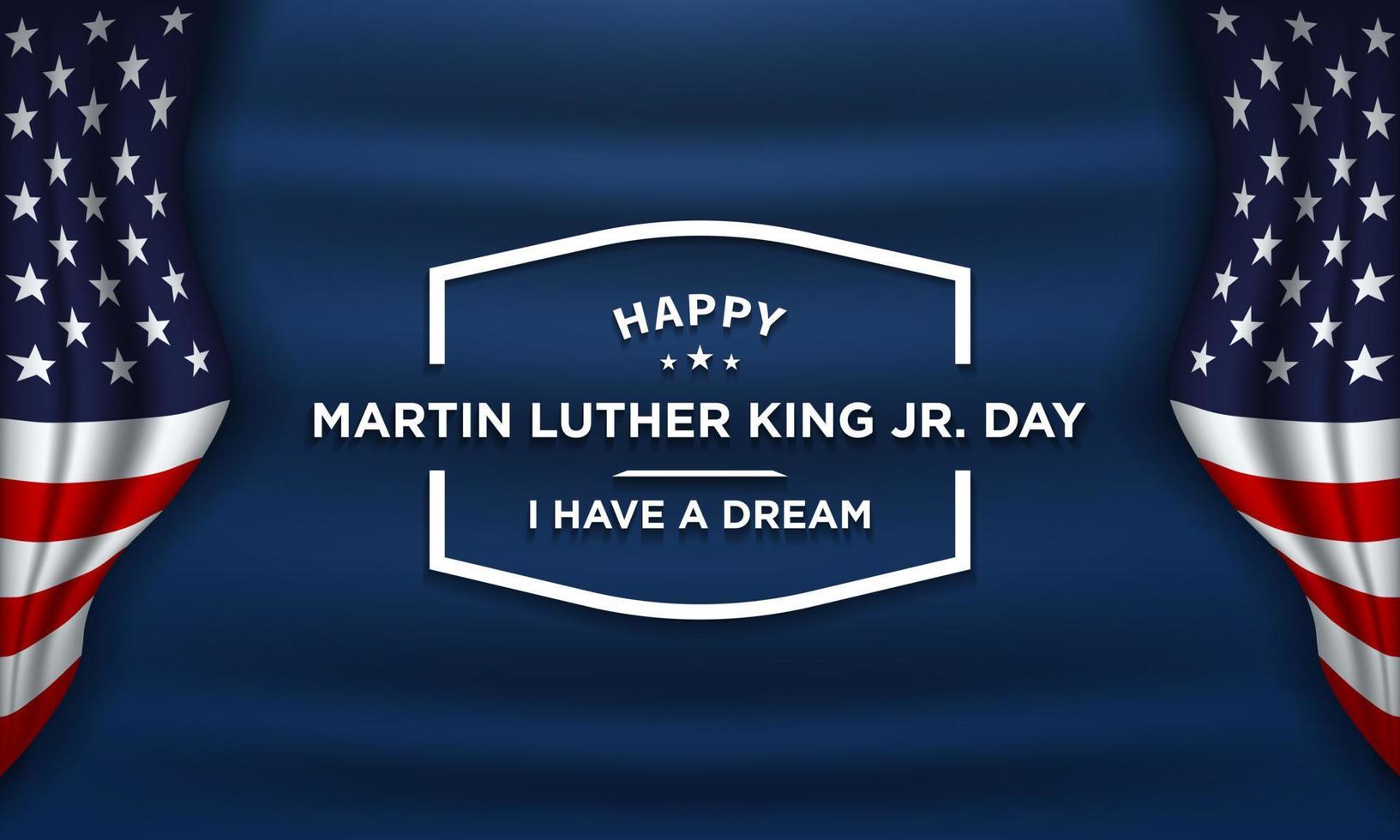 Martin Luther King jr. Tag Hintergrund. Banner, Poster, Grußkarte. vektor