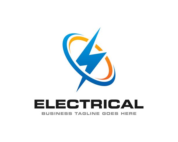Elektrisk Thunder Logo Ikon Vector