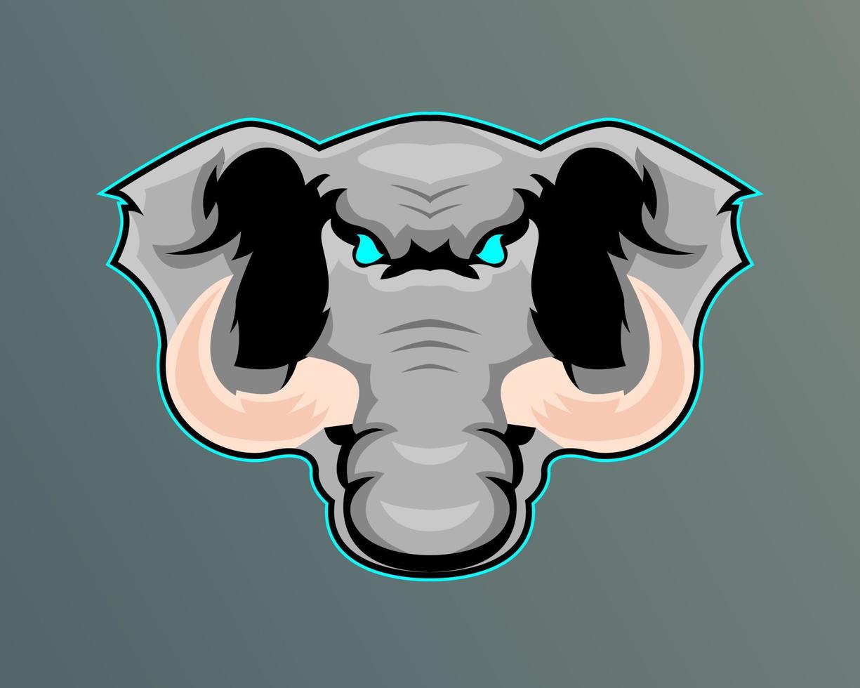 illustration vektor design av elefanter esport logotyp mall för ditt företag eller företag