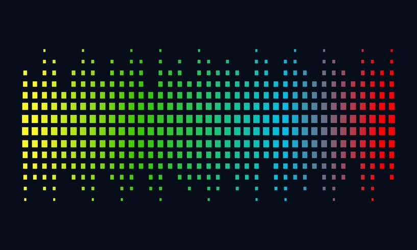 Musik-Logokonzeptschallwelle, Audiotechnik, abstrakte Form vektor