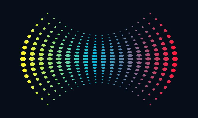Musik Logo koncept ljudvåg, ljudteknik, abstrakt form vektor