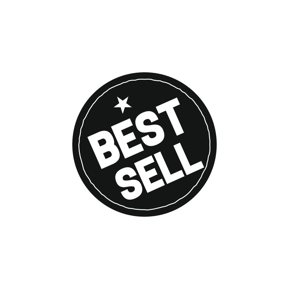 Best-Sell-Abzeichen-Logo-Design, Best-Sell-Schild vektor
