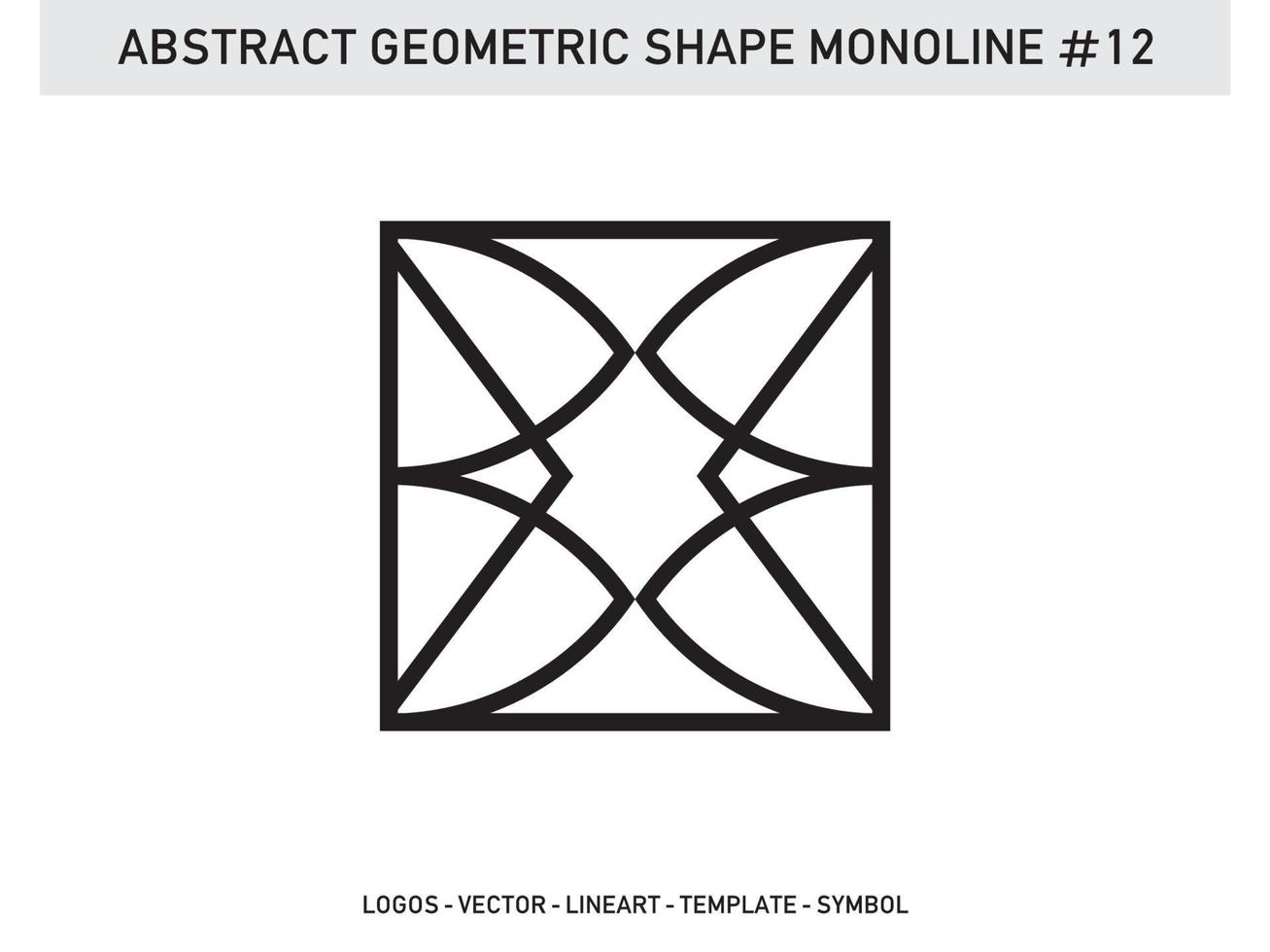 geometrisk lineart monoline form kakel design abstrakt gratis vektor