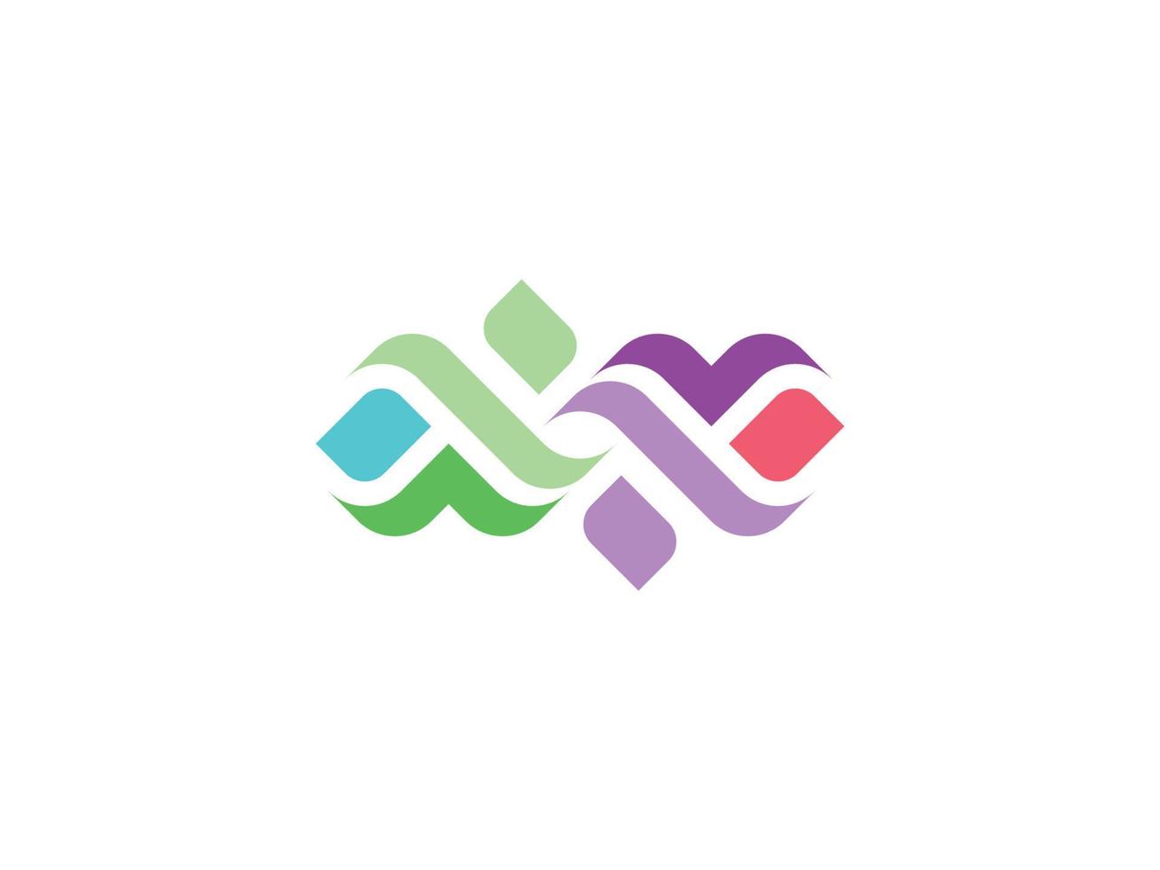 farbenfroher abstrakter Logo-Template-Design-Vektor kostenlos vektor