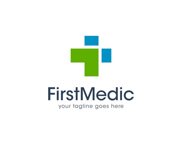 Erster medizinischer Gesundheits-Logo Icon Vector