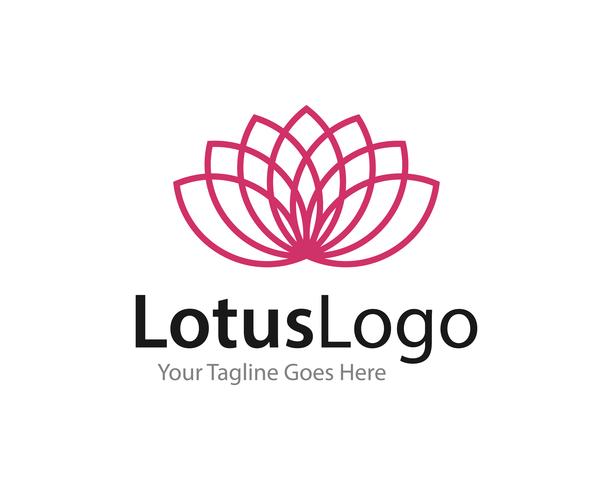 Lotus logo ikon vektor illustration