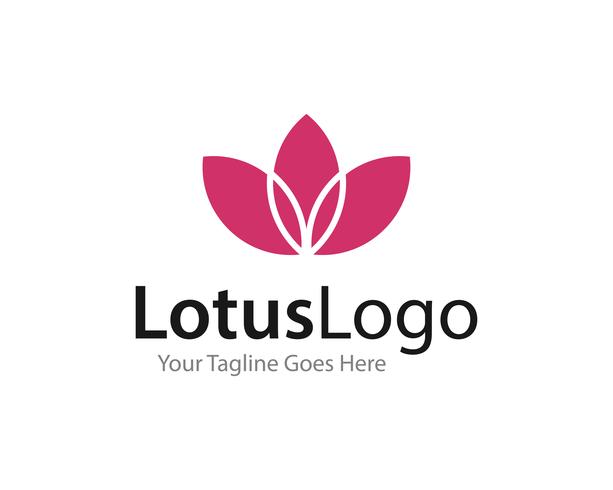 Lotus logo ikon vektor illustration