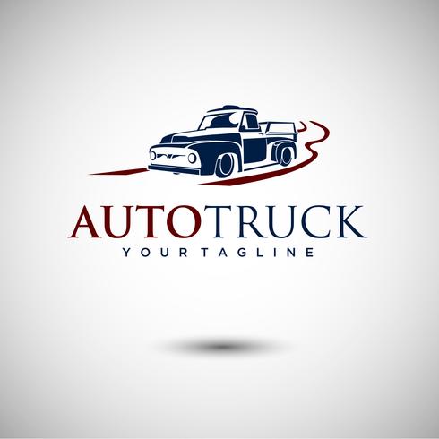 truck logo design vektor