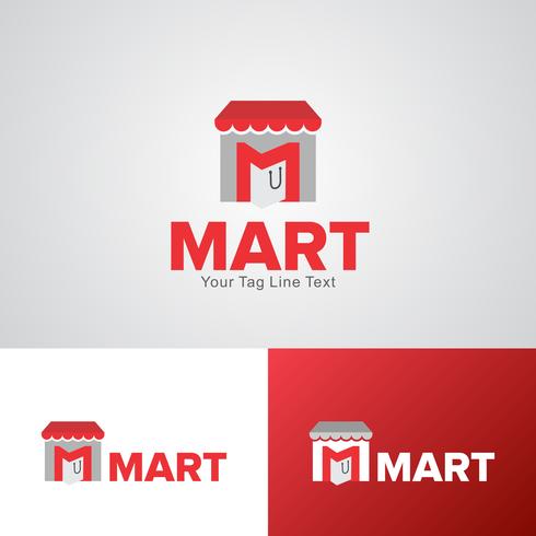 Mart Logo Design Mall vektor