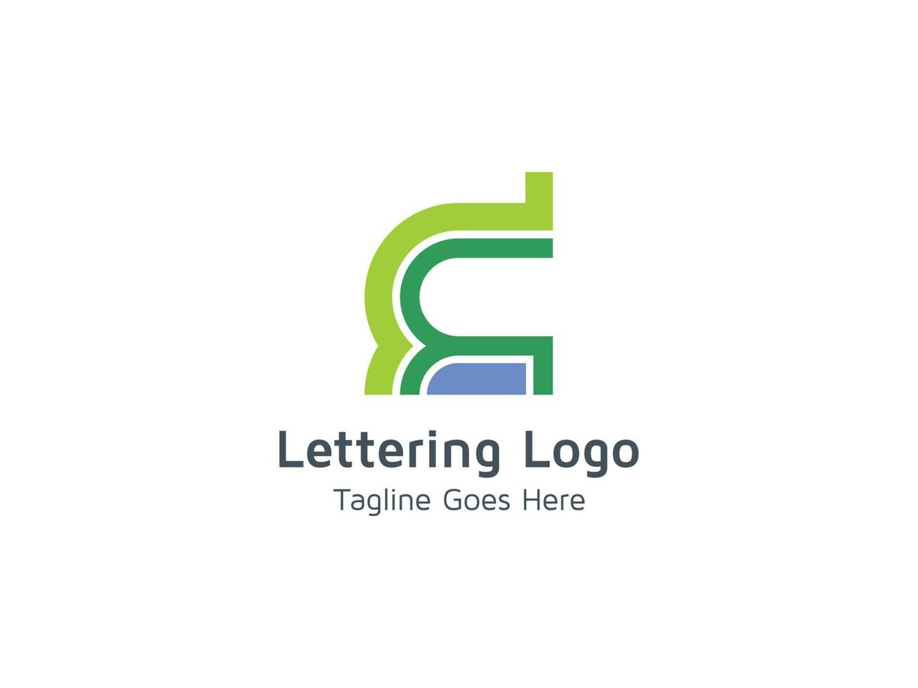 kreative c-Brief-Logo-Design-Vorlage pro kostenloser Vektor