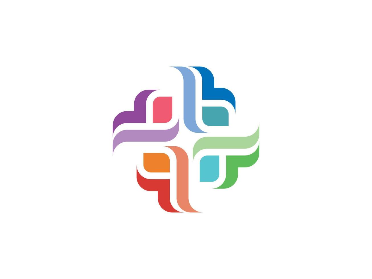 abstraktes Design Logo farbenfroher Vektor kreative Vorlage kostenlos