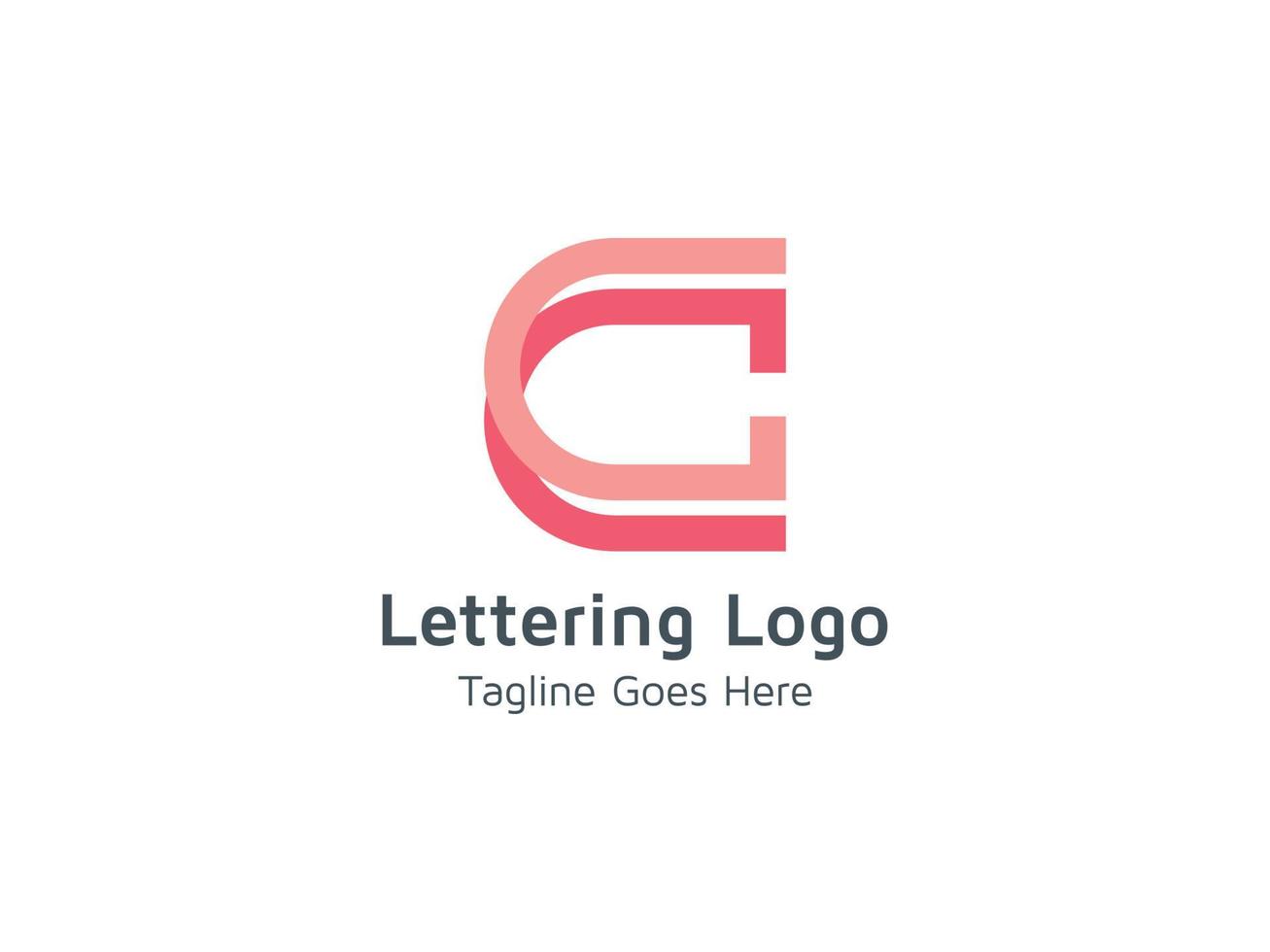 bokstav c abstrakt logotyp design varumärkesikon vektor illustration mall pro gratis