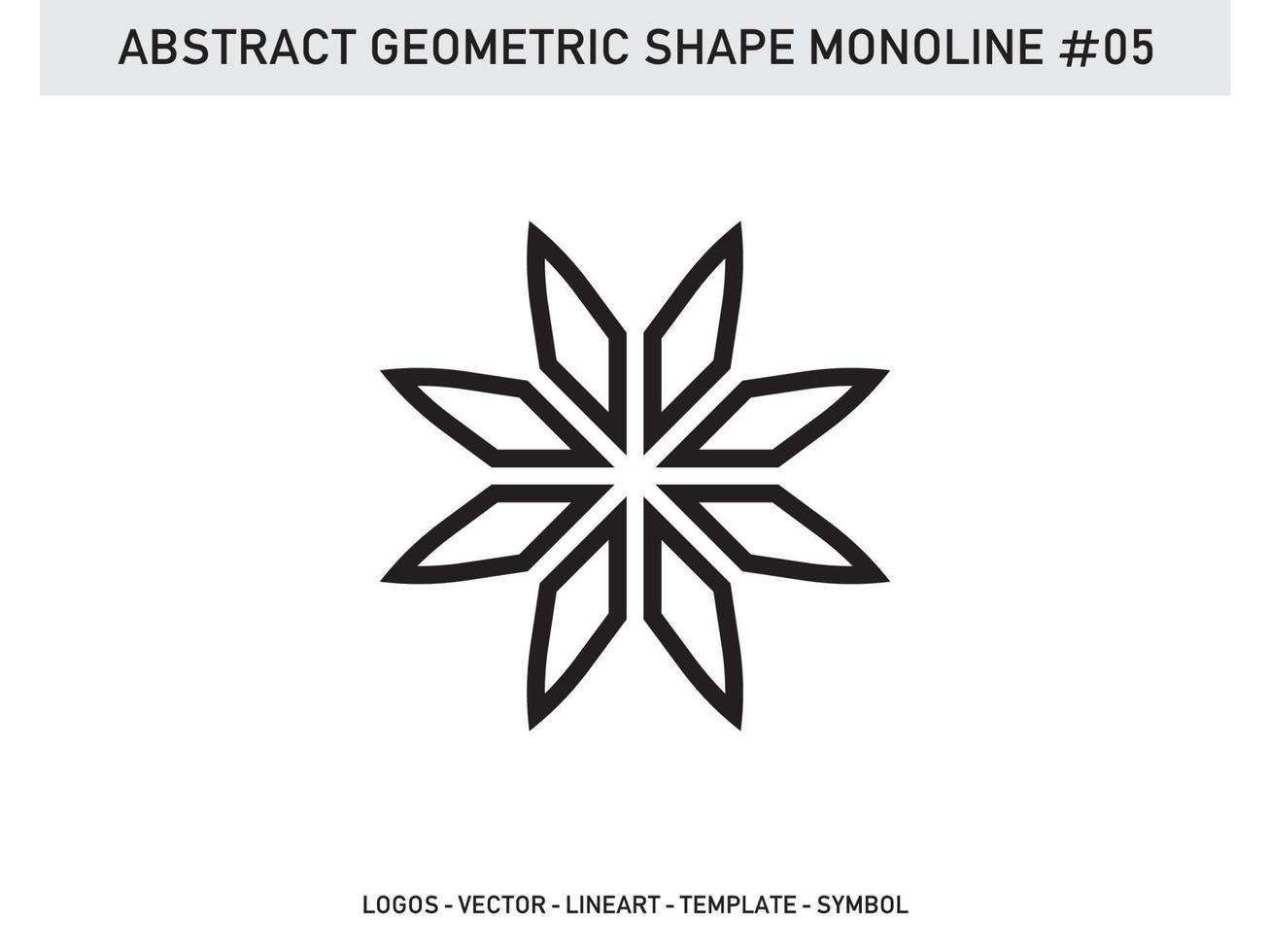 Monoline geometrische abstrakte Form Fliesendesign dekorativ kostenlos pro vektor