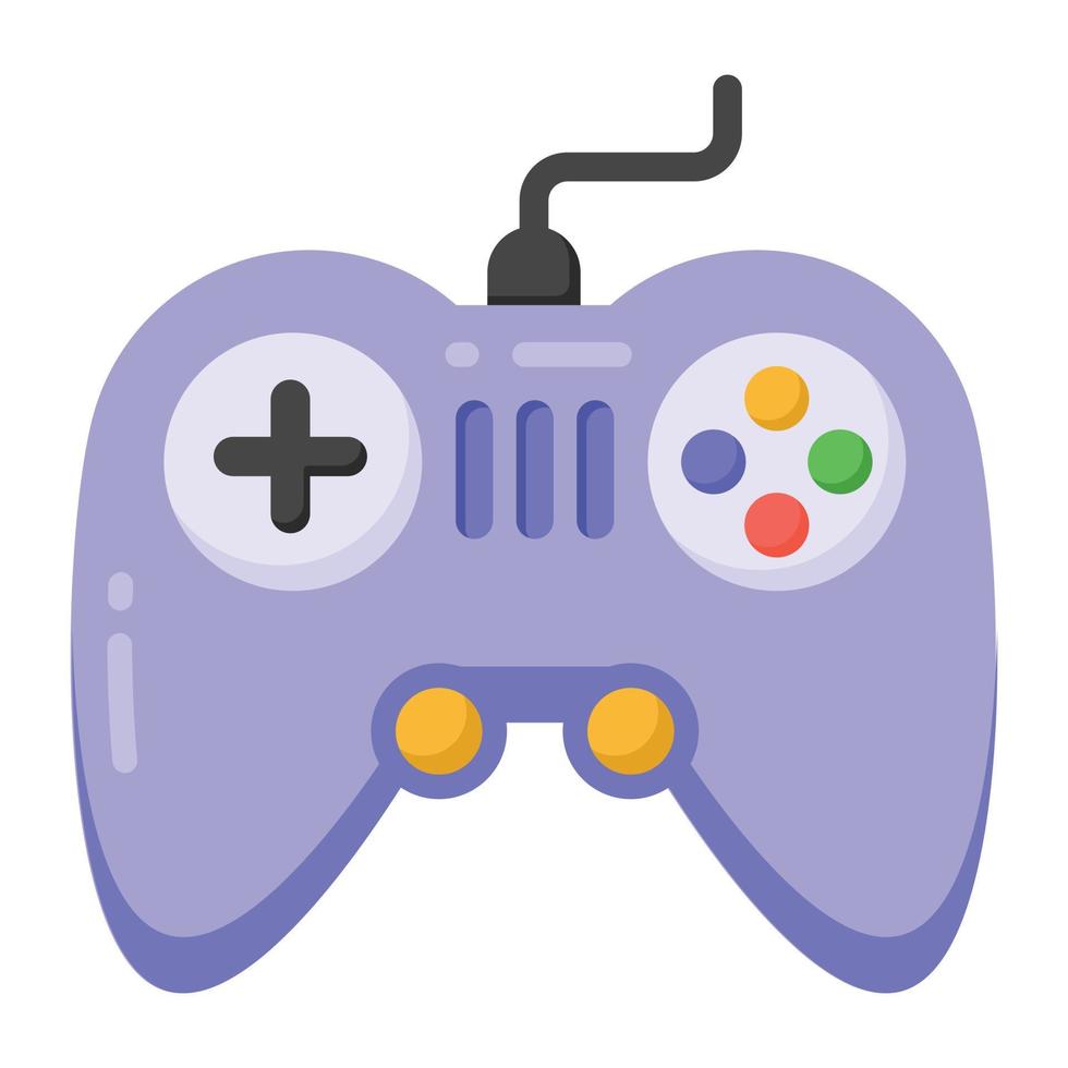 flache Videospiel-Controller-Ausrüstung, Gamepad-Vektordesign vektor