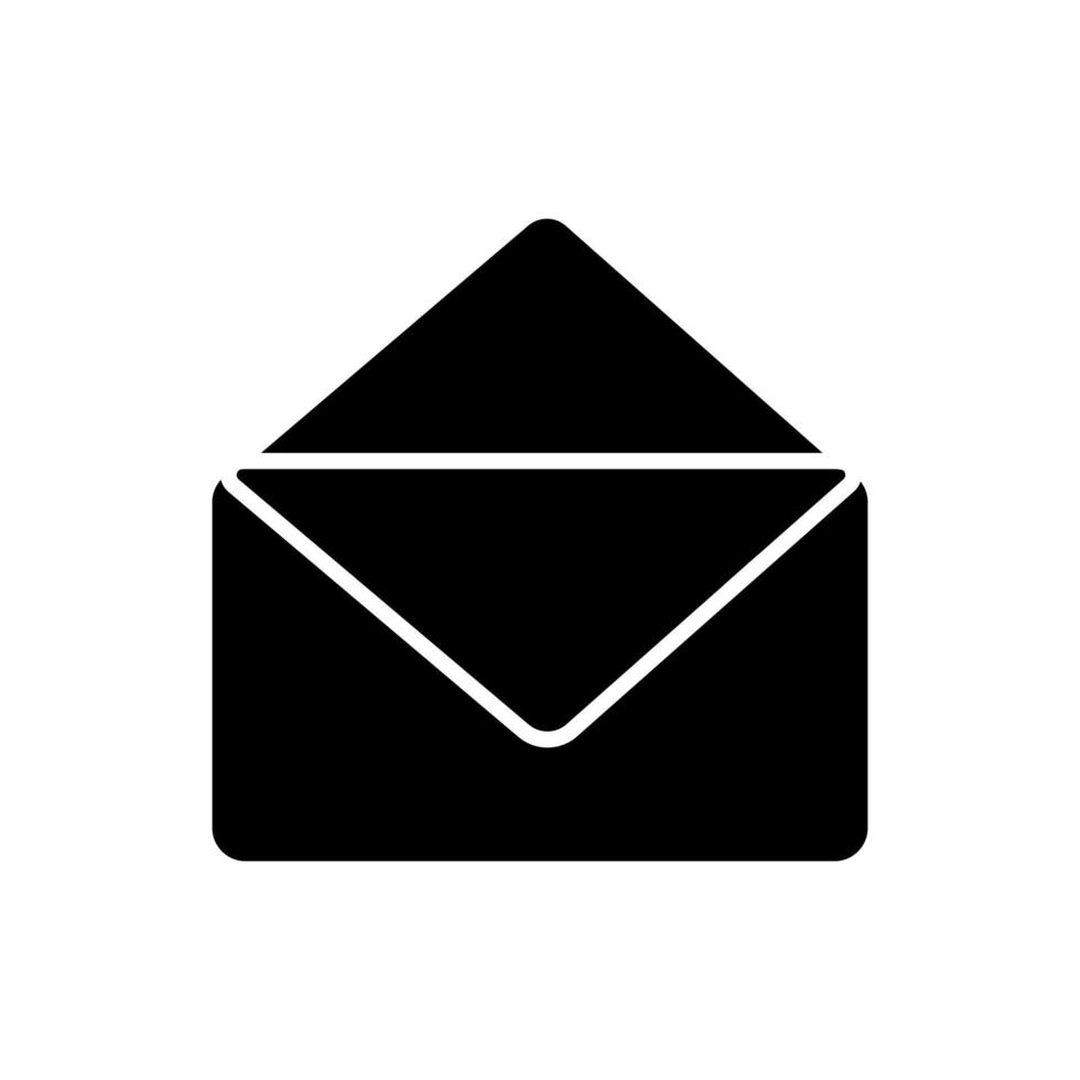 Glyphen-E-Mail-Symbol. E-Mail-Symbol einfache Vektorgrafik isoliert vektor