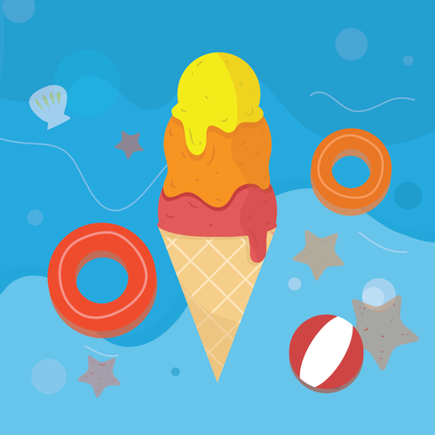 Sommar Ice Cream Vector