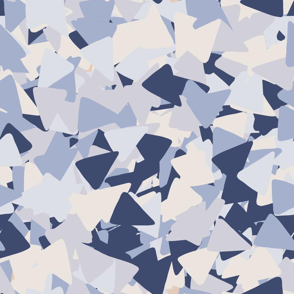 geometriska sömlösa mönster med triangelformer i blå färger. vektor