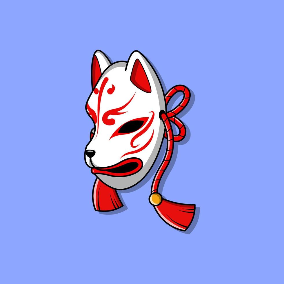 japanische Kitsune-Maske, Vektorillustration eps.10 vektor