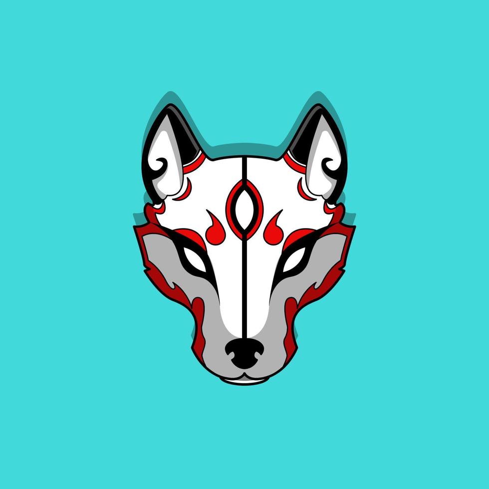 japanische Kitsune-Maske, Vektorillustration eps.10 vektor