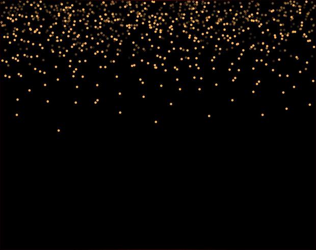 vattenfall golden glitter sparkle-bubblar champagne partiklar stjärnor svart bakgrund gott nytt år semester koncept. vektor