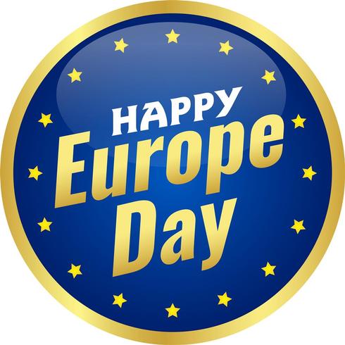 Europadagen. Årlig helgdag i maj. Är namnet på två årliga iakttagelsedagar - den 5 maj av Europarådet och den 9 maj av Europeiska unionen. Affisch, kort, banner och bakgrund. Vektor - Vektör