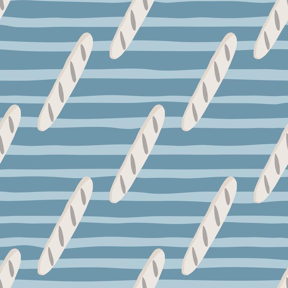 diagonal limpa doodle former seamless mönster. ljust brödmat tryck med blårandig bakgrund. mat bakgrund. vektor
