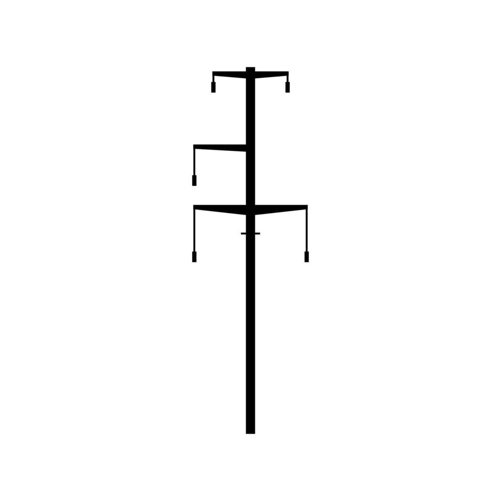 Symbol für Stromleitungsturm. Flaches Design des Stromleitungssymbols. vektor