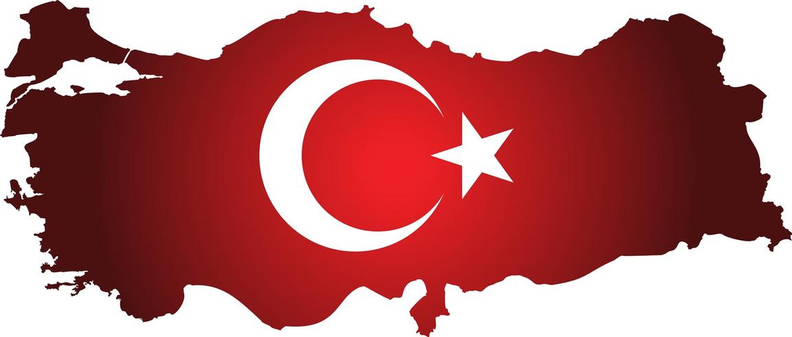 Türkei Karte mit Flagge. Flagge Karte Türkei Land auf digitale Hintergrund. Vektor. vektor