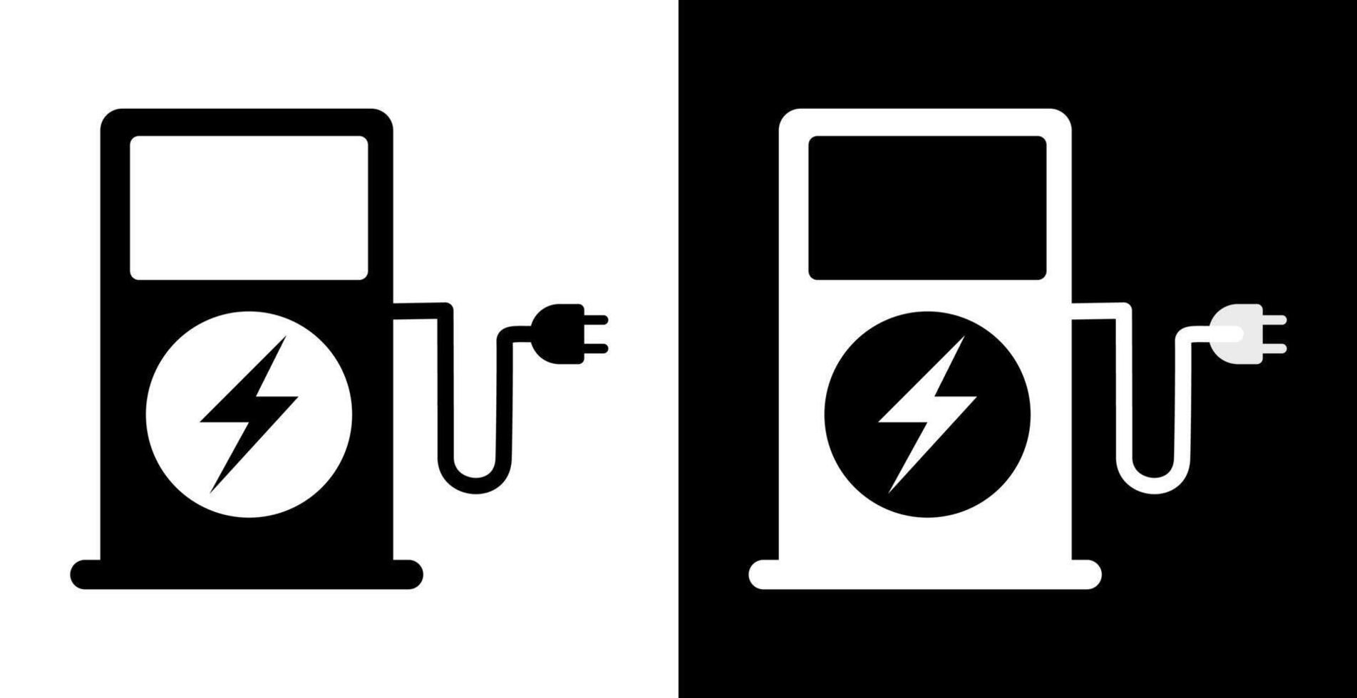 elektrisch Treibstoff Pumpe Bahnhof Symbol auf Weiß Hintergrund. vektor