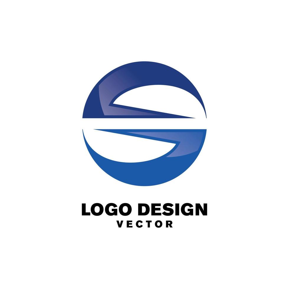 abstrakt rund s logotyp mall vektor