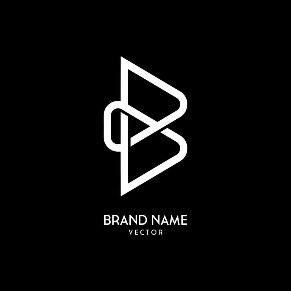 b Buchstabe Monogramm Logo-Design vektor