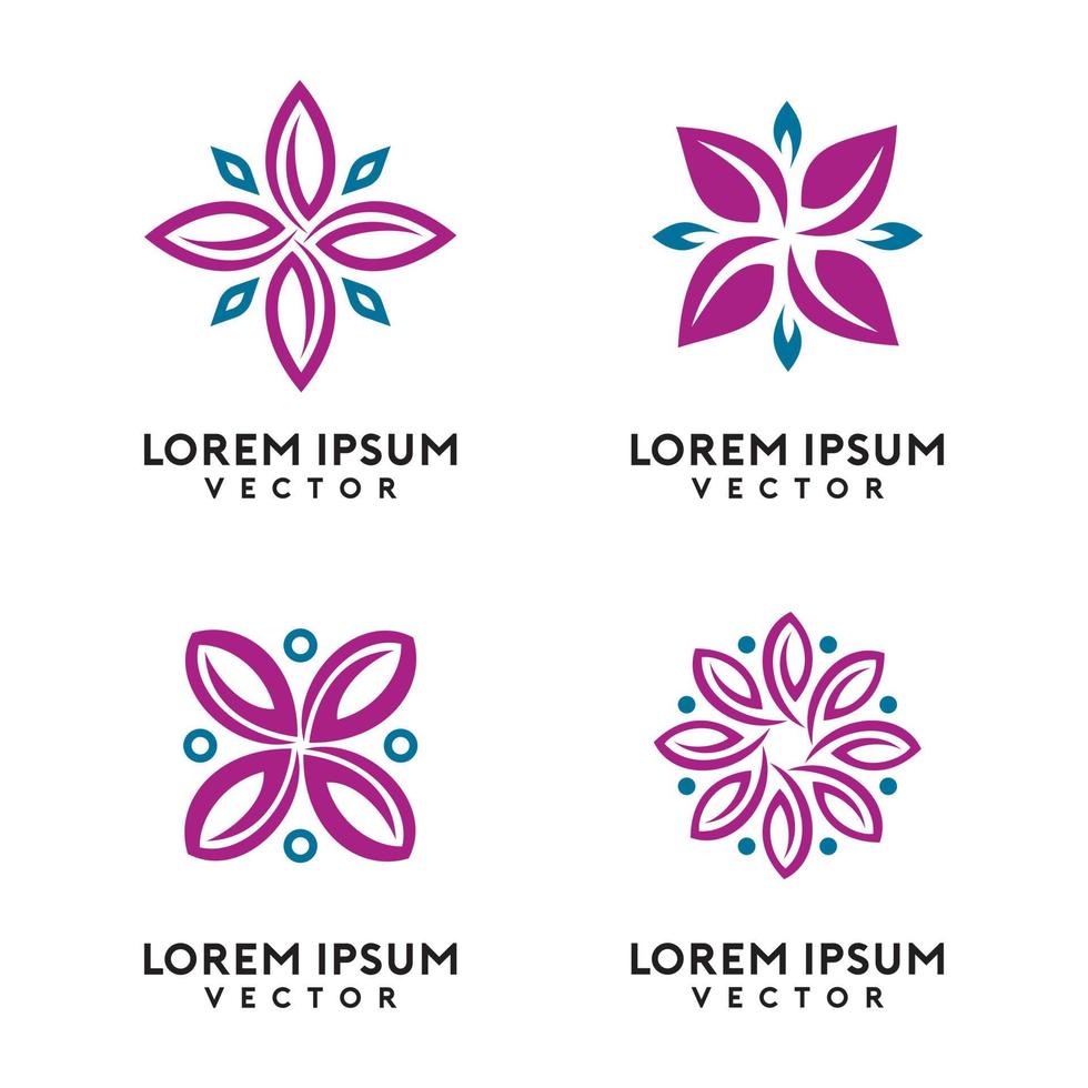 Blumenform-Logo-Design-Vektor vektor