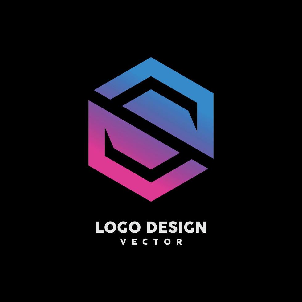 s Hexagon-Logo-Design vektor