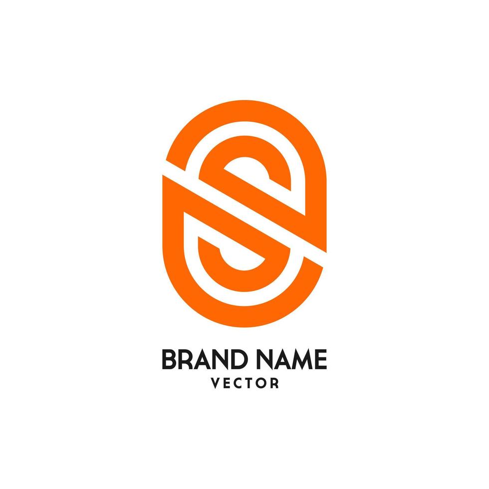 kreativa s brev linjekonst ikon logotyp design vektor
